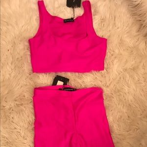 pretty little think hot pink biker set